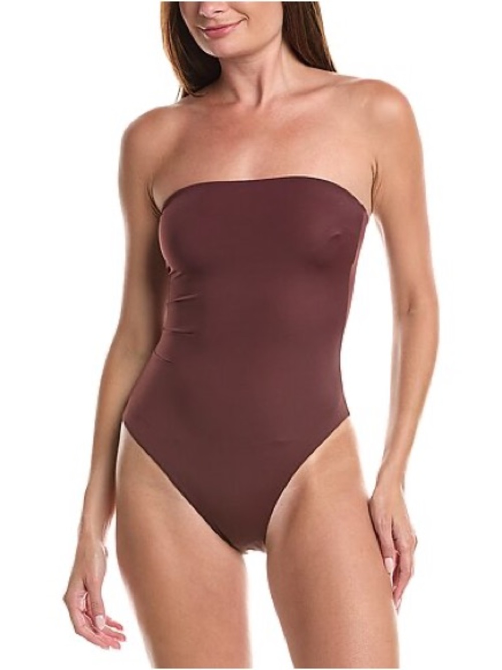 NWT Onia Chocolate Brown Bardot One Piece Swimsuit, M